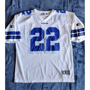 Vintage Starter Emmitt Smith Dallas Cowboys Jersey Quarterback Club Men XXL